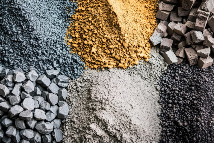 Close-up of a high-strength concrete mix with fine aggregates, ideal for constructing a leak-proof pond shell